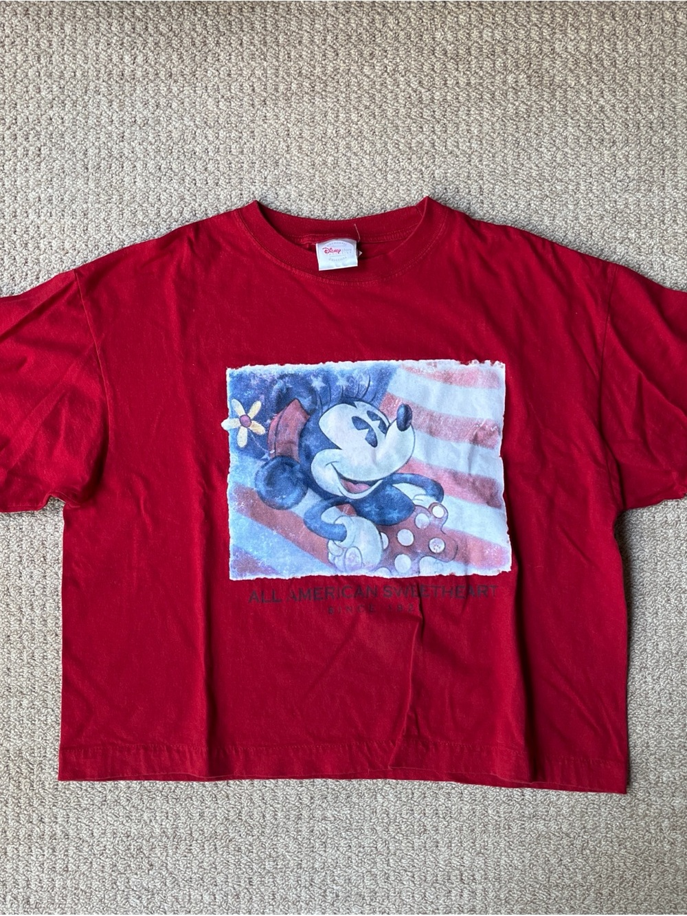 Disney Red Minnie Mouse Patriotic Graphic Tee